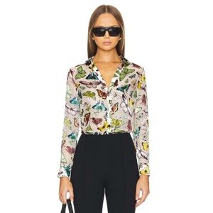 Alice + Olivia Eloise Boundless Butterfly Silk Blouse size M